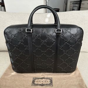 Gucci GG Embossed Briefcase